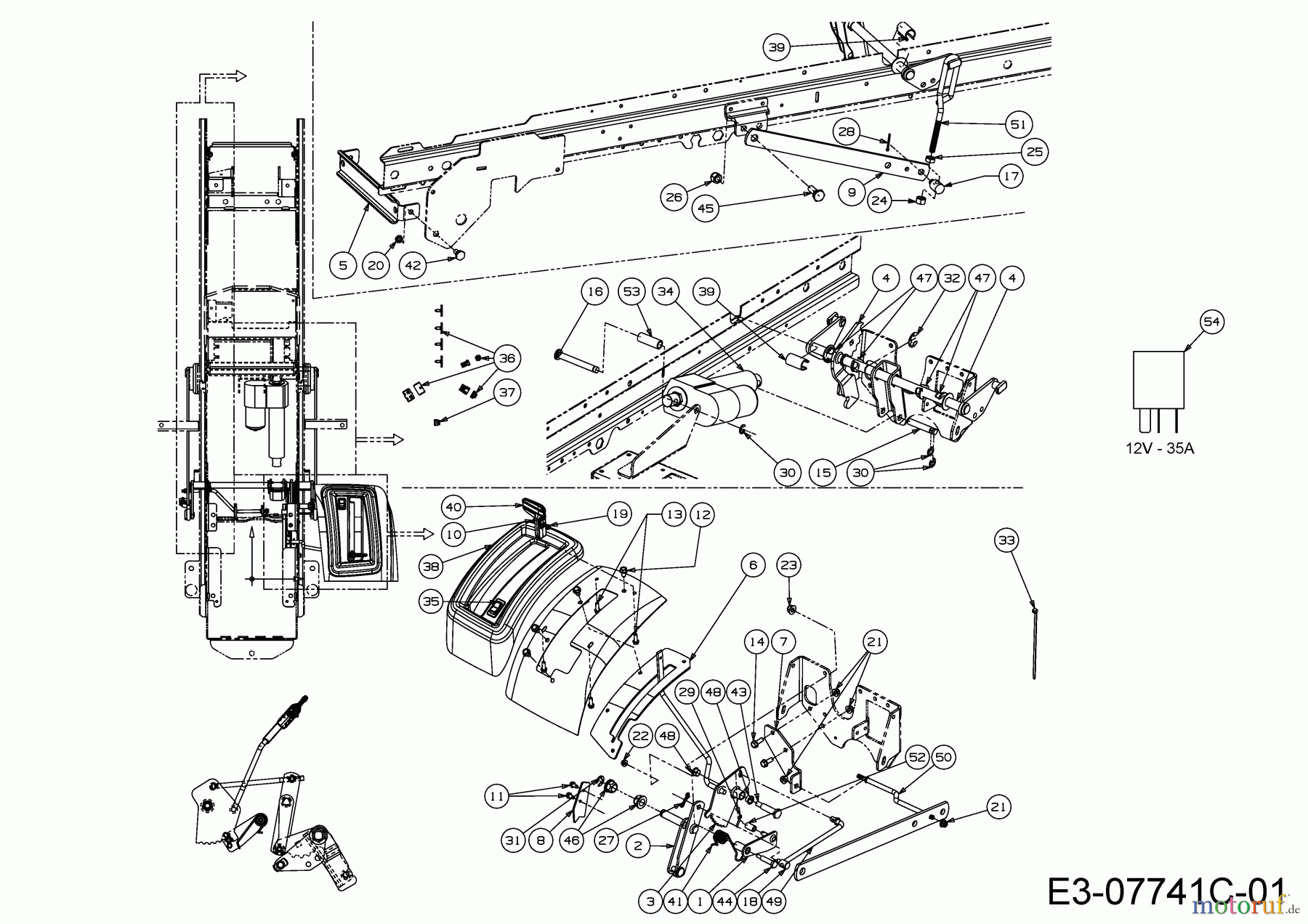 Cub Cadet Tracteurs de jardin GTX 2100 14A-3GE-603 (2015) Relevage électrique du plateau de coupe