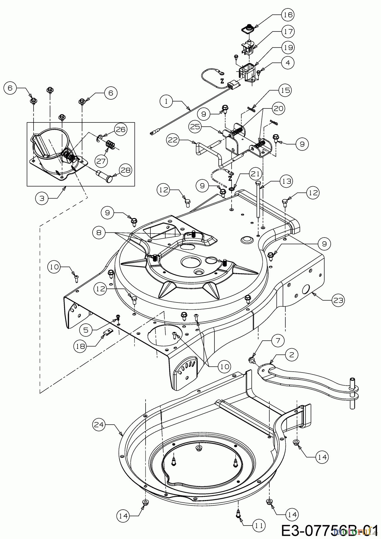  Cub Cadet Laubsauger mit Häckselfunktion CSV 060 24A-06MP603  (2015) Gehäuse