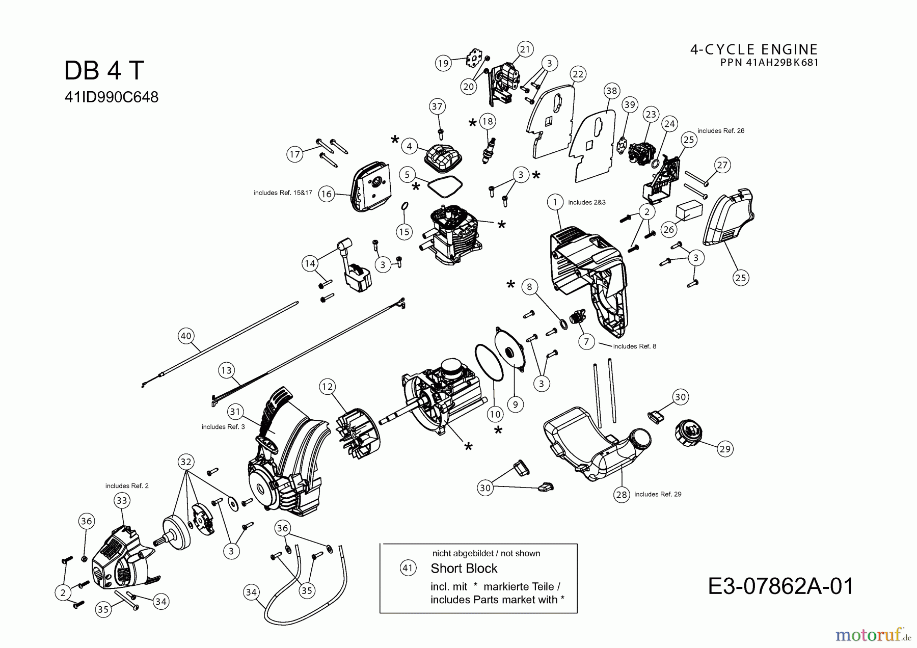  MTD Motorsensen DB 4 T 41ID990C648  (2013) Motor