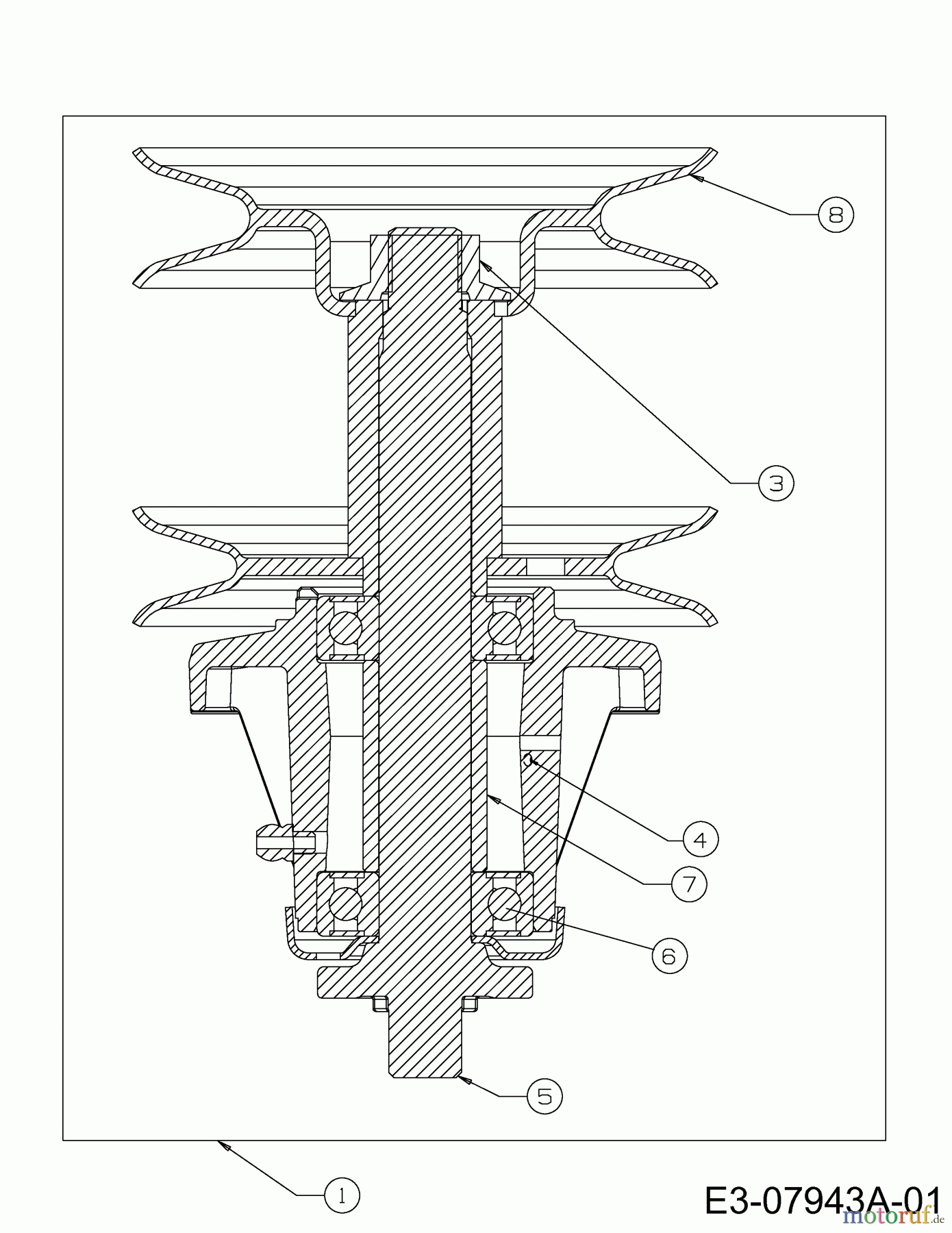 MTD Gartentraktoren G 200 14AQ808H678 (2004) Messerspindel 618-0595