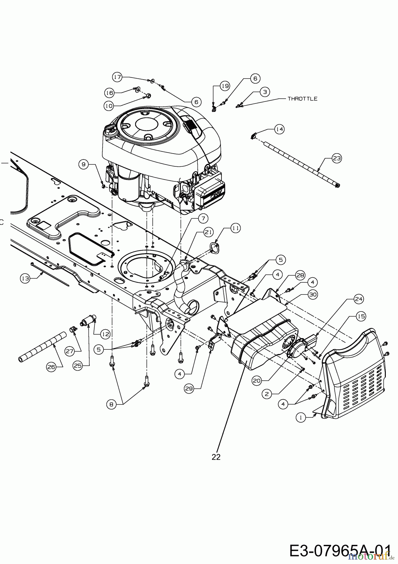  Gutbrod Rasentraktoren GLX 107 SA 13BA506G690  (2003) Motorzubehör