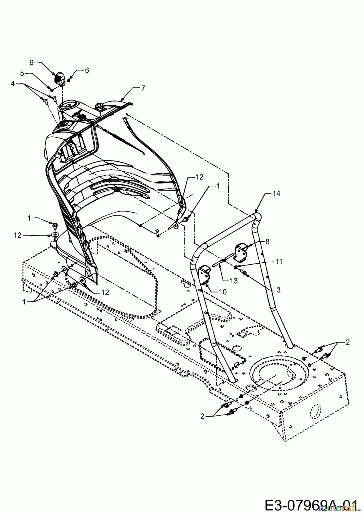  Gutbrod Rasentraktoren GLX 92 RALK 13BI506E690  (2003) Armaturenbrett