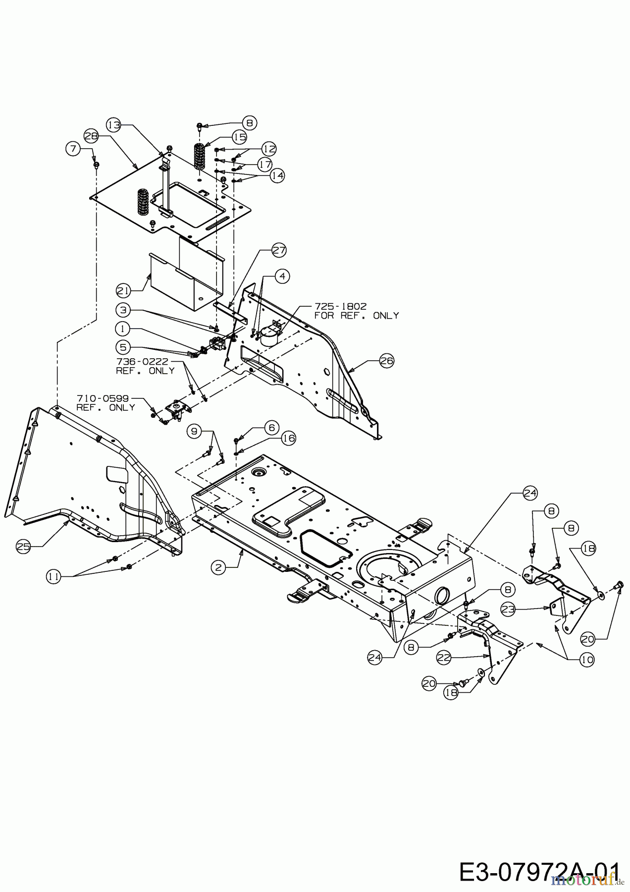  Raiffeisen Rasentraktoren RMH 518-105 H 13BQ517N628  (2003) Rahmen
