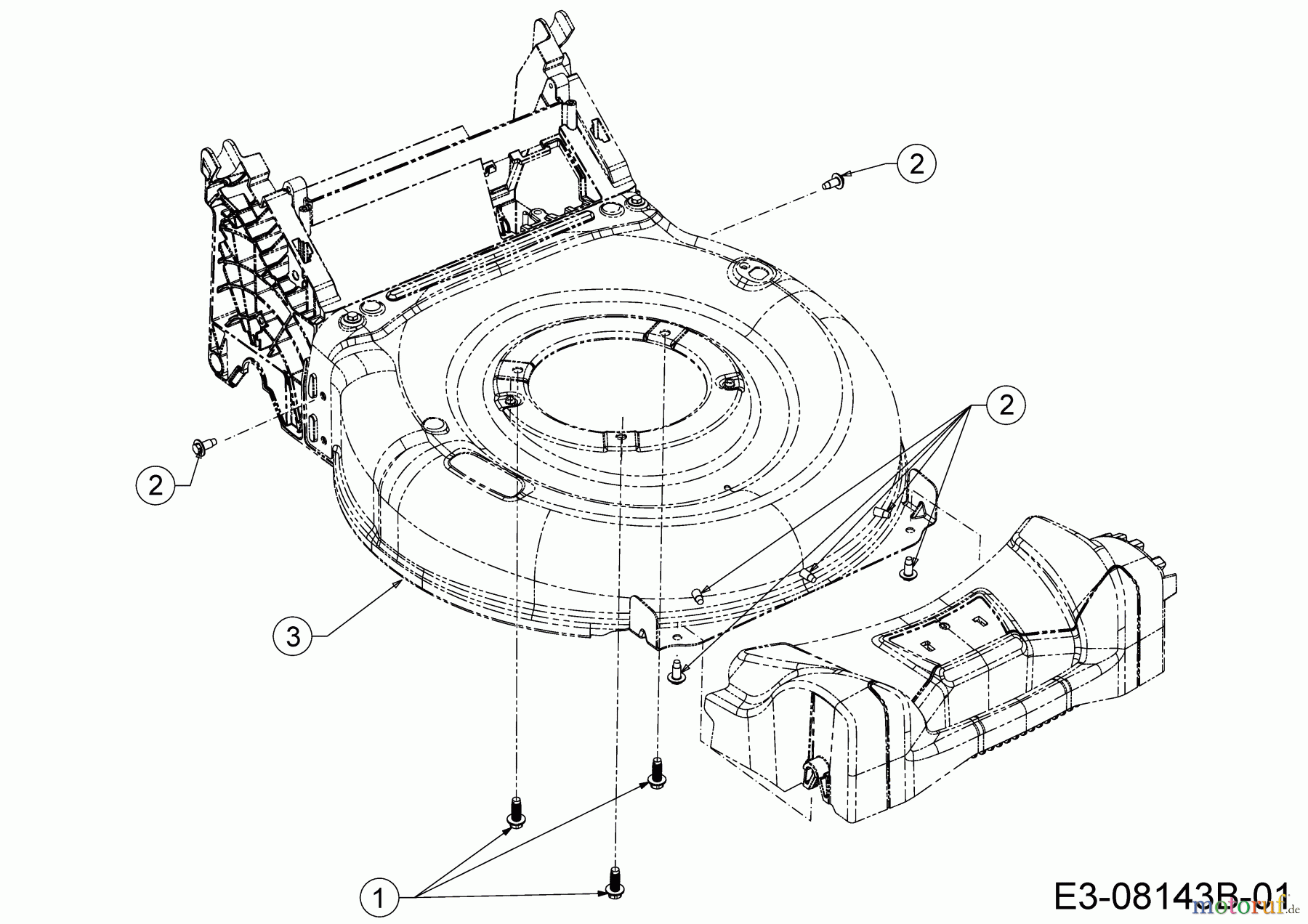  MTD Motormäher mit Antrieb 46 S 12B-TAM8600  (2014) Mähwerksgehäuse