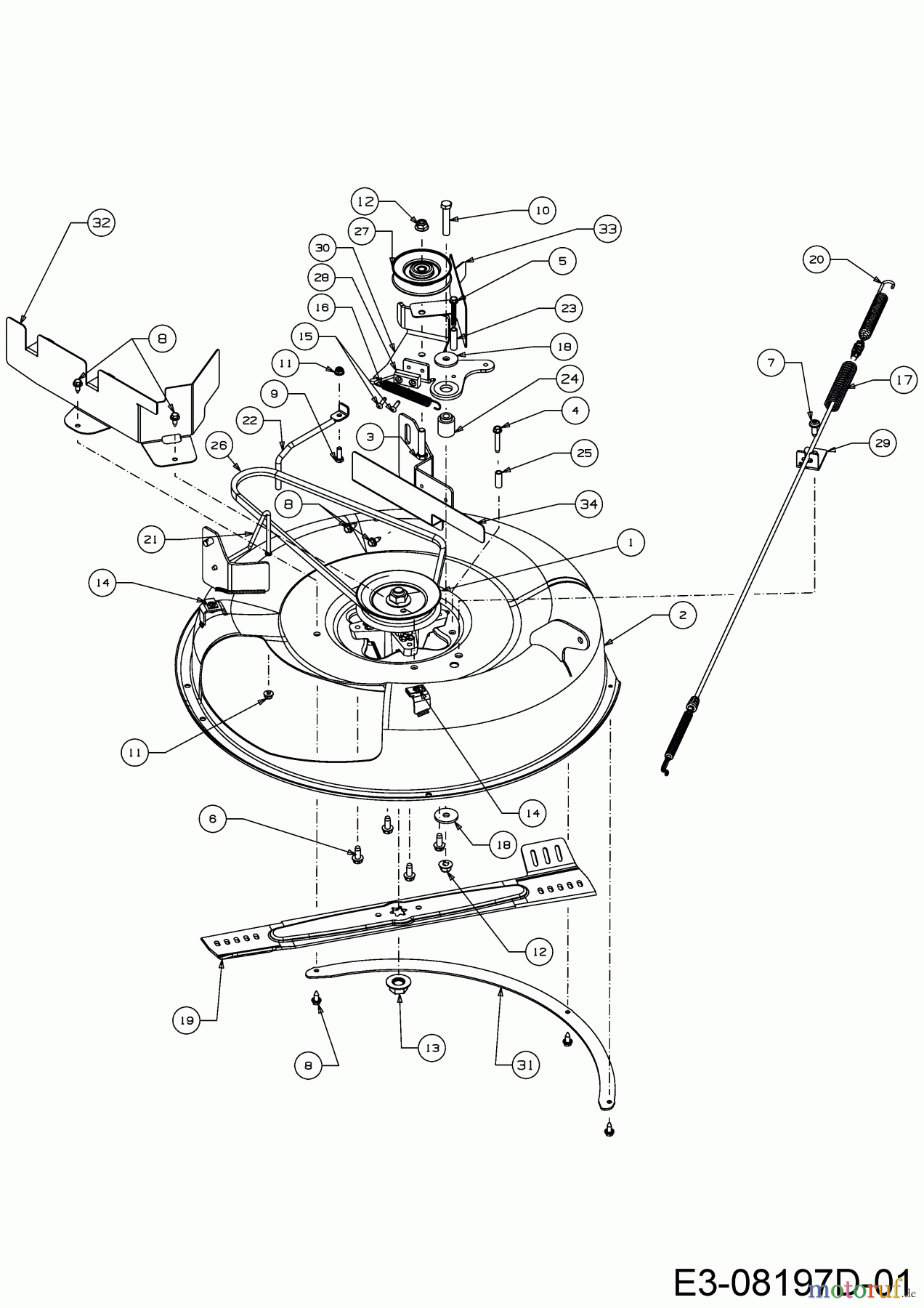  Wolf-Garten Rasentraktoren RDE 60 M 13A326SC650M  (2016) Mähwerk C (24