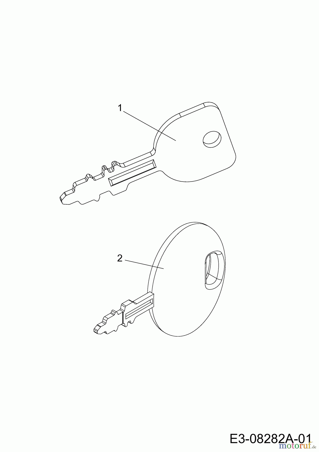  MTD Rasentraktoren 23/42 13AQA1VR308  (2017) Zündschlüssel
