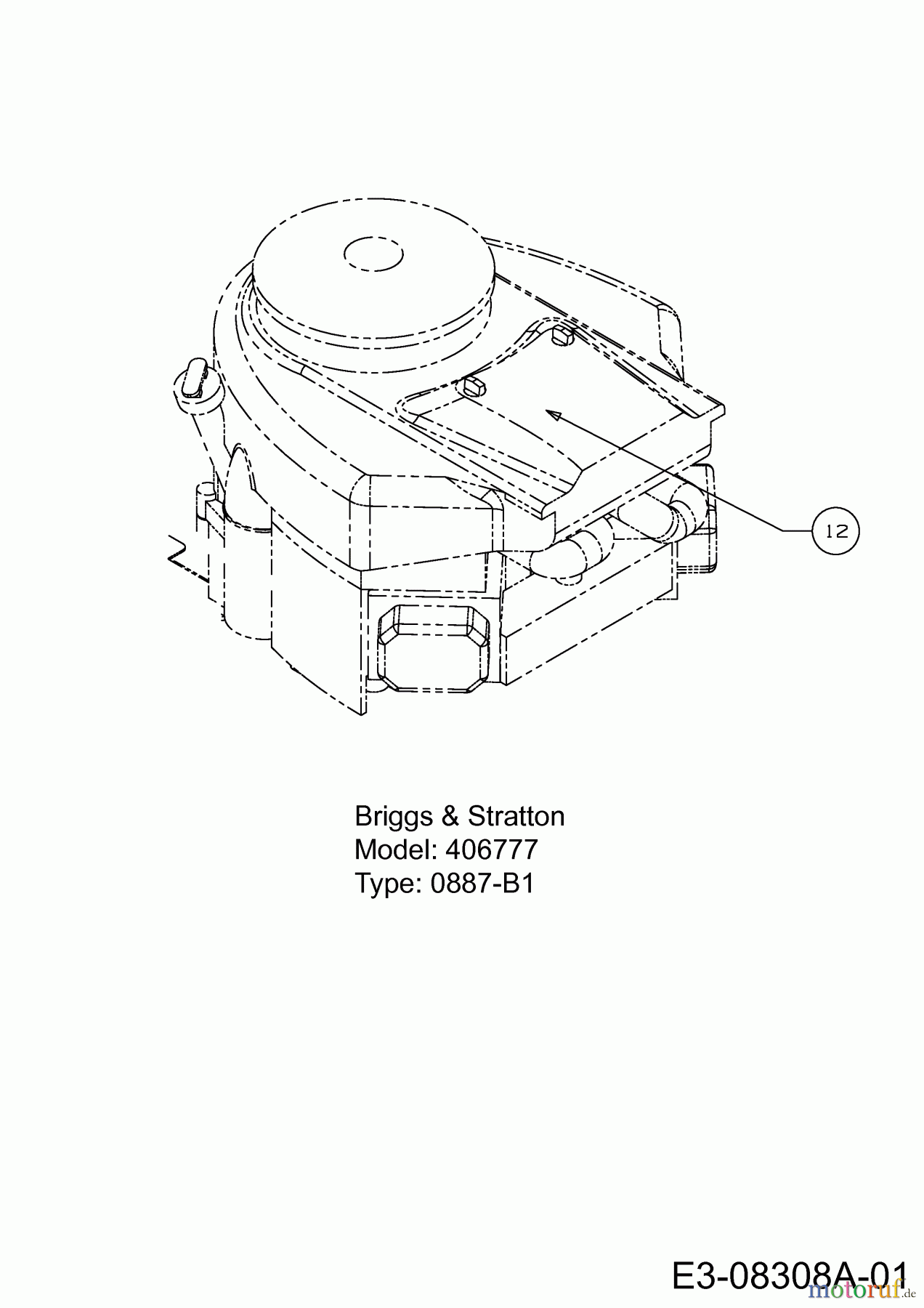  Raiffeisen Rasentraktoren RMH 7200-105 H 13AT717N628  (2013) Motor Briggs & Stratton