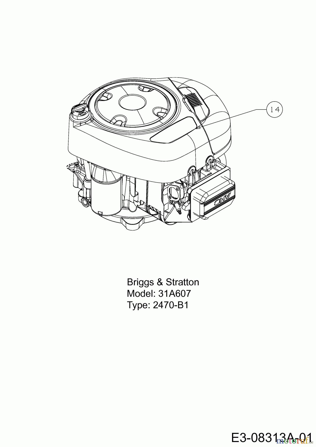  Colombia Rasentraktoren PX 155 B 92 HB 13AM716E646  (2013) Motor Briggs & Stratton