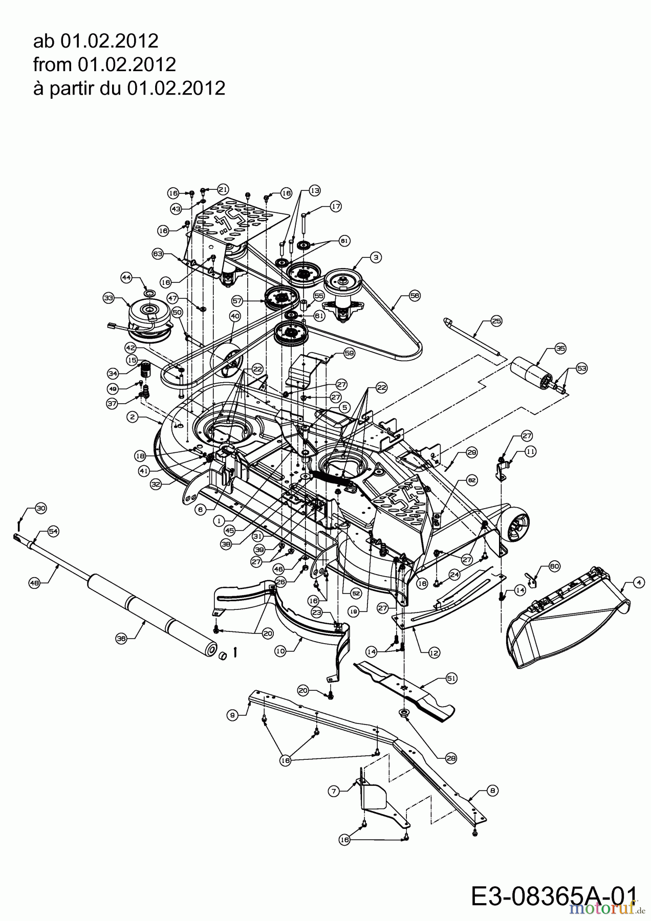 Cub Cadet Zero Turn RZT 54 17AI2ACK603 (2013) Mähwerk K (54