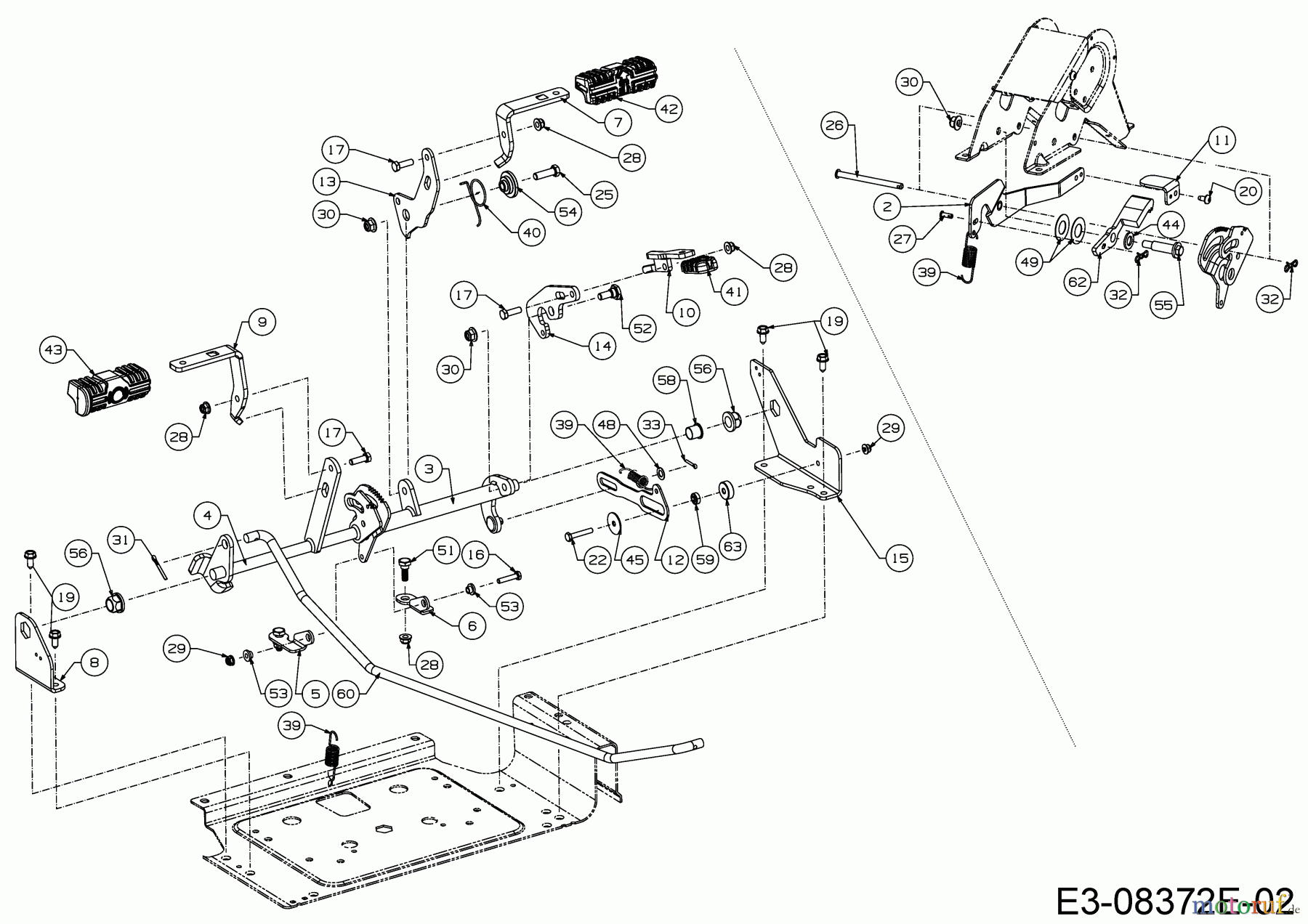  Cub Cadet Zero Turn XZ 2-50 17AICBDQ603  (2017) Pedale