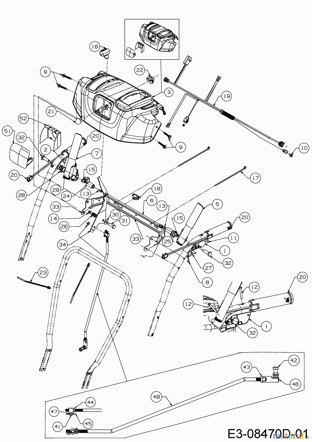 Cub Cadet Schneefräsen 528 HD SWE 31AY55KY603 (2018) Armaturenbrett