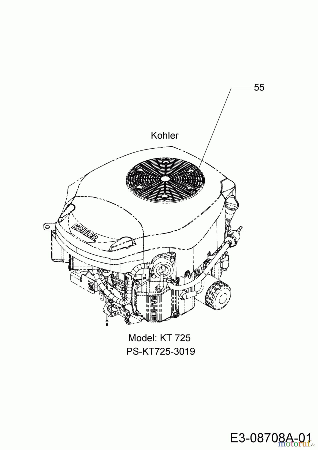  Cub Cadet Zero Turn RZT L 42 17ARCACS330  (2015) Motor Kohler