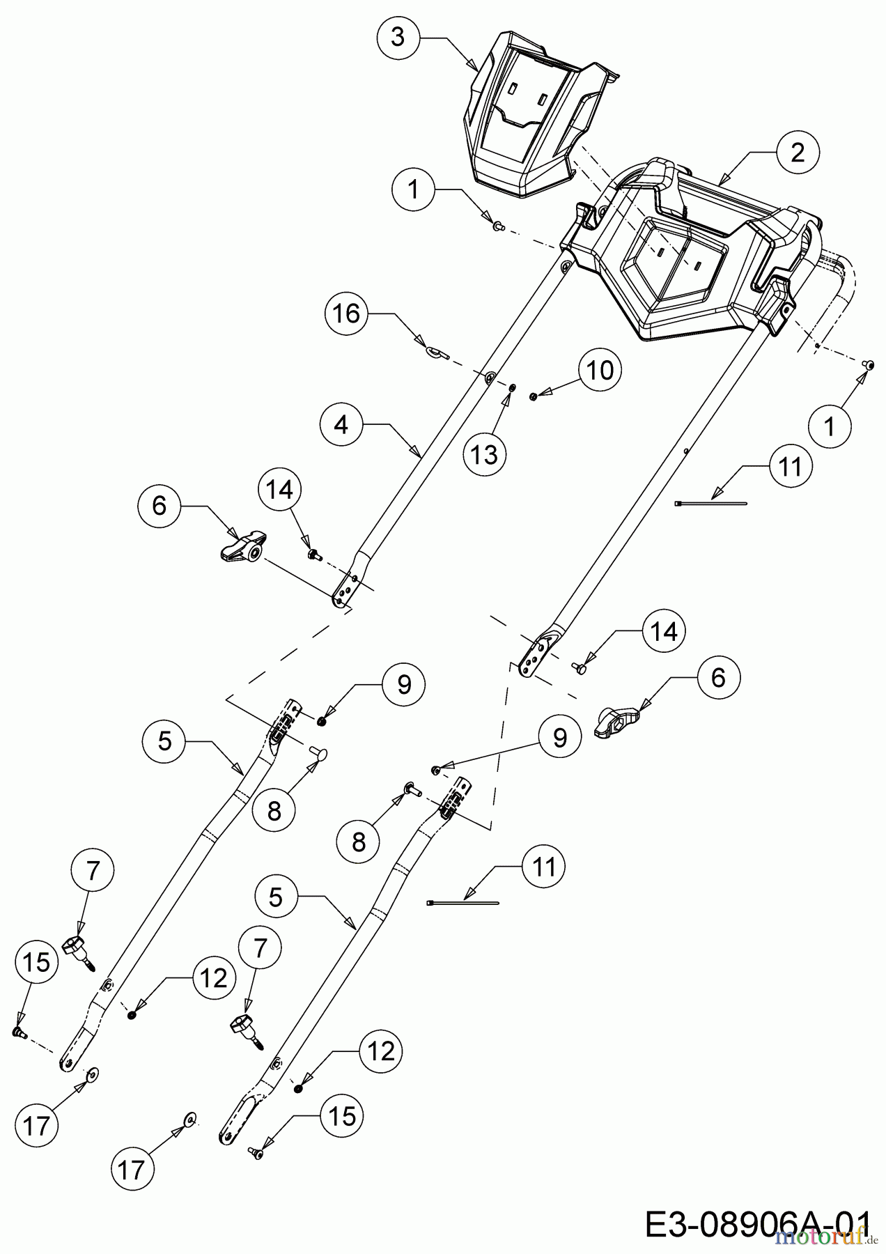  Cub Cadet Motormäher mit Antrieb CC 53 SPB V HW 12ABPV5L603  (2015) Holm