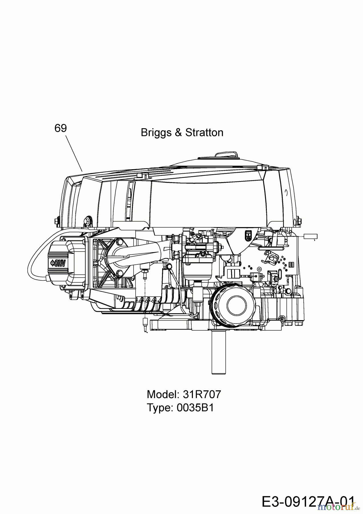  Blisar Rasentraktoren GN 175 13HN763N607  (2017) Motor Briggs & Stratton