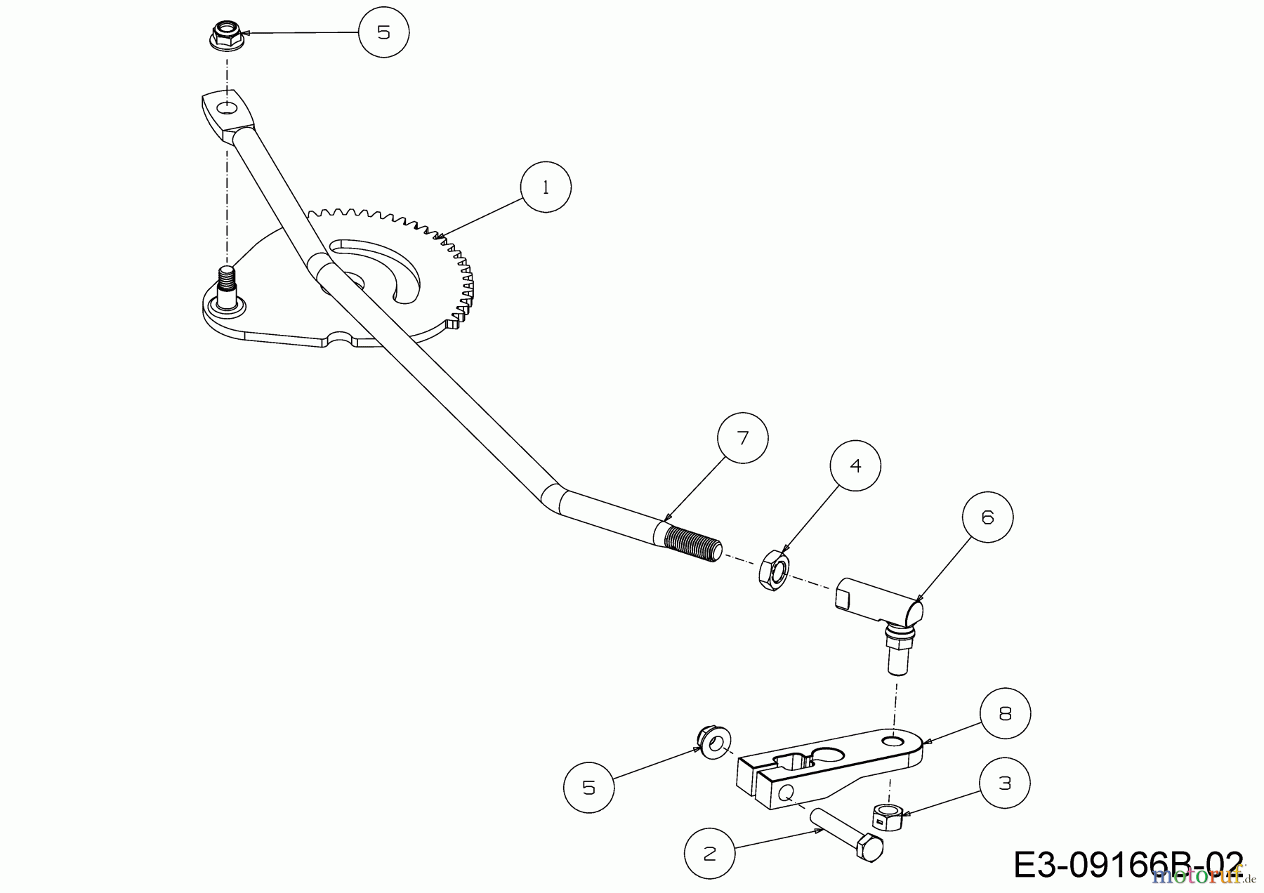  MTD Rasentraktoren 17.5/42 13AN775S308  (2017) Lenkschubstange, Lenksegment