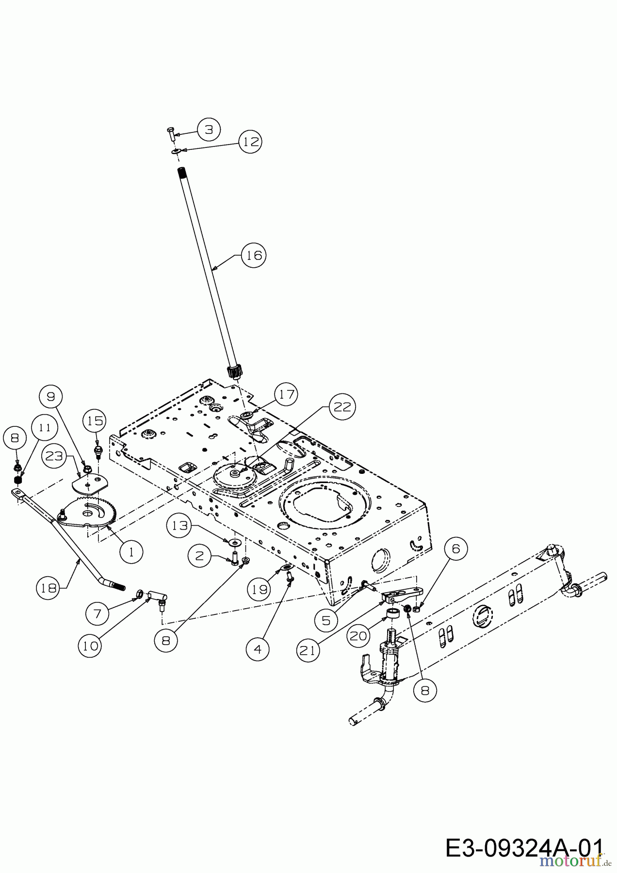 Helington Rasentraktoren H 107 HK 13AG79KG686  (2018) Lenkung