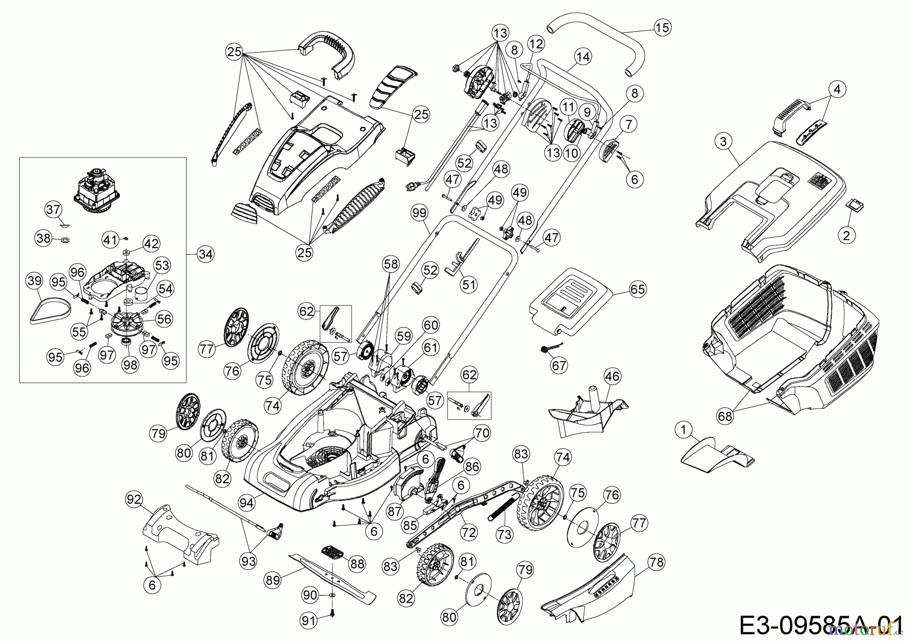  Wingart Elektromäher ER 1842-2 18AKPJL-601  (2017) Grundgerät