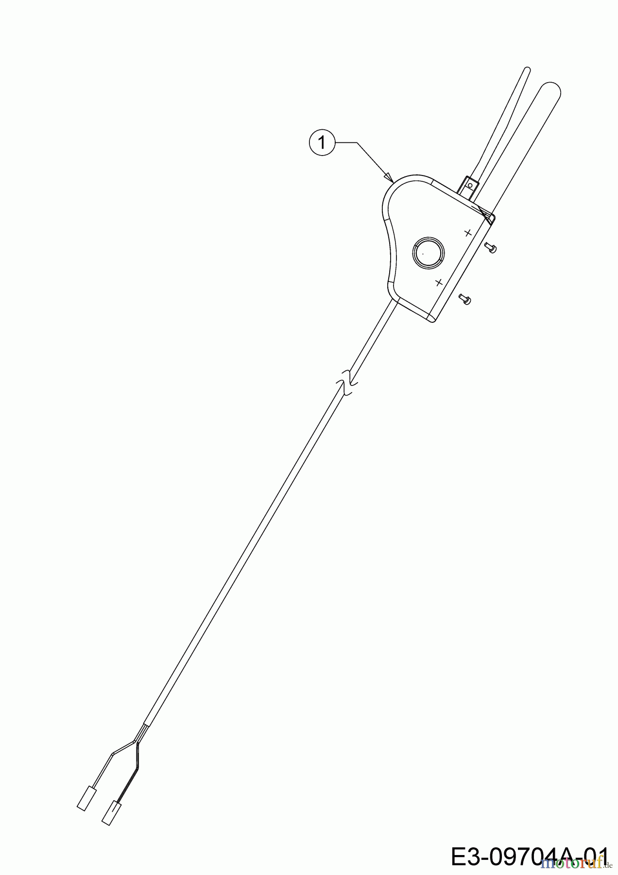  Wolf-Garten Elektromäher mit Antrieb A 400 EA 18CRMLM1650  (2018) Schalter