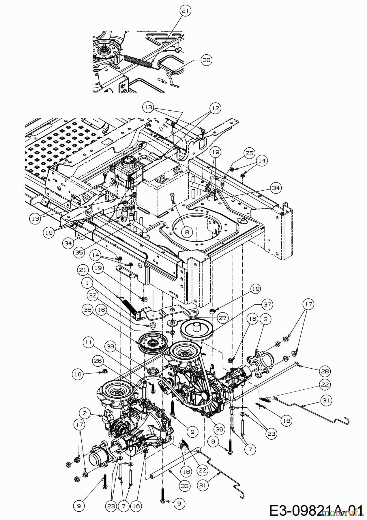 Cub Cadet Zero Turn ProZ 100-54 53AWEFJA330 (2016) Fahrantrieb