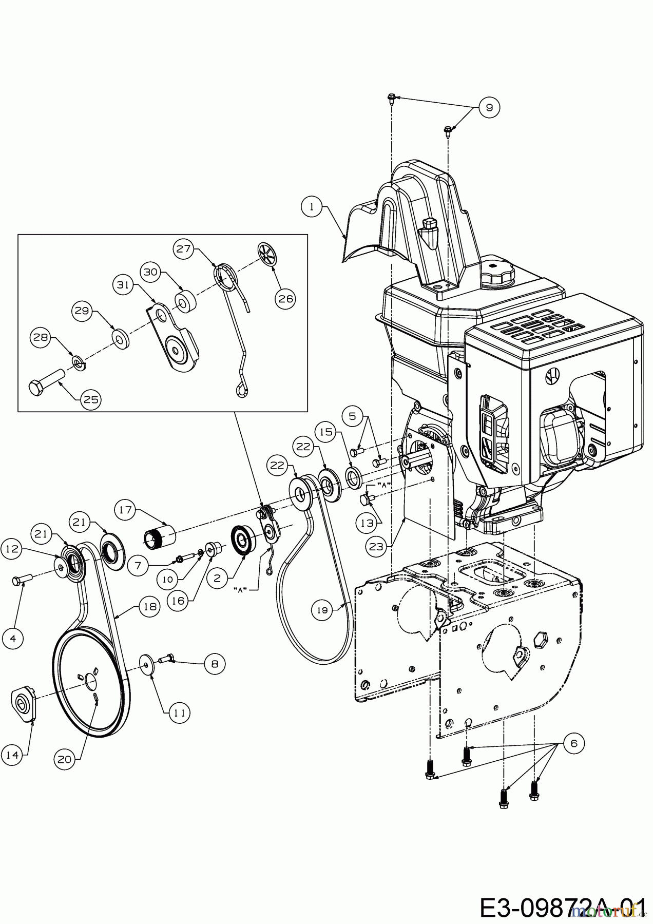  Cub Cadet Schneefräsen 730 HD TDE 31AY77KZ603  (2017) Fahrantrieb, Fräsantrieb