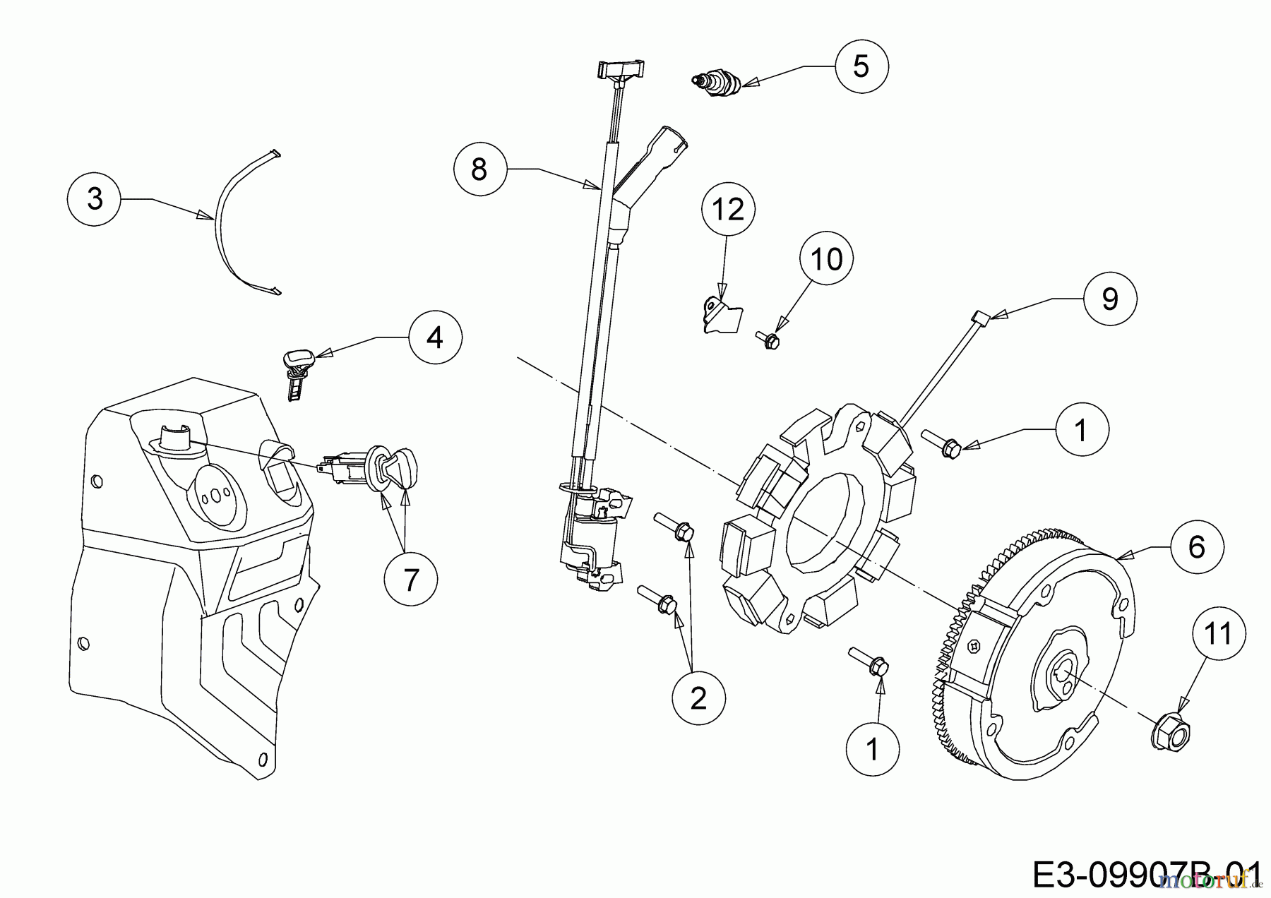  MTD-Motoren Horizontal 690-WHA 752Z690-WHA  (2018) Schwungrad, Zündschlüssel, Zündung