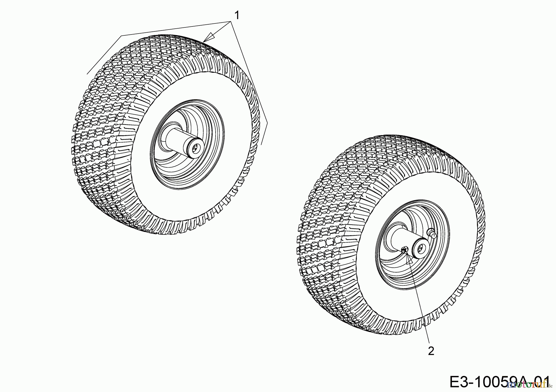  Cub Cadet Zero Turn Z 5 Pro Series 60 53RIHJUV603  (2017) Räder vorne 15x6