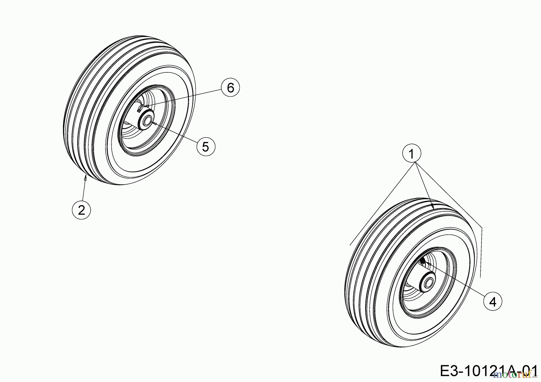  Cub Cadet Zero Turn XZ 3-48 17BIDGHB603  (2017) Räder vorne 13x5