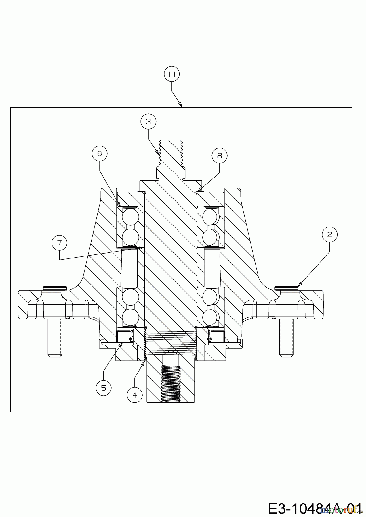  Cub Cadet Zero Turn Z5 152 53AIHJUV603  (2018) Messerspindel 618-07371