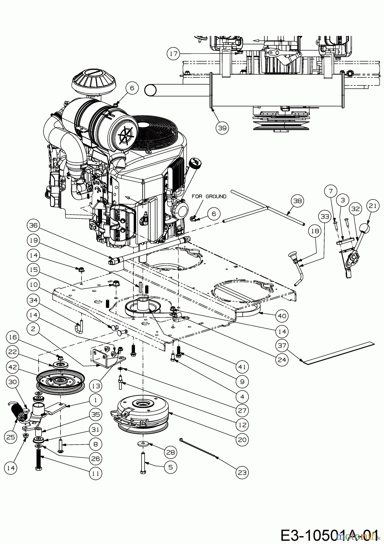 Cub Cadet Zero Turn Z7 183 53AIHKUY603 (2018) Choke- und Gaszug, Elektromagnetkupplung, Motorzubehör