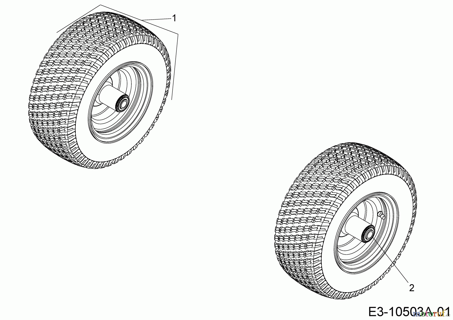  Cub Cadet Zero Turn Z7 183 53RIHKUY603  (2018) Räder vorne 16x6.5