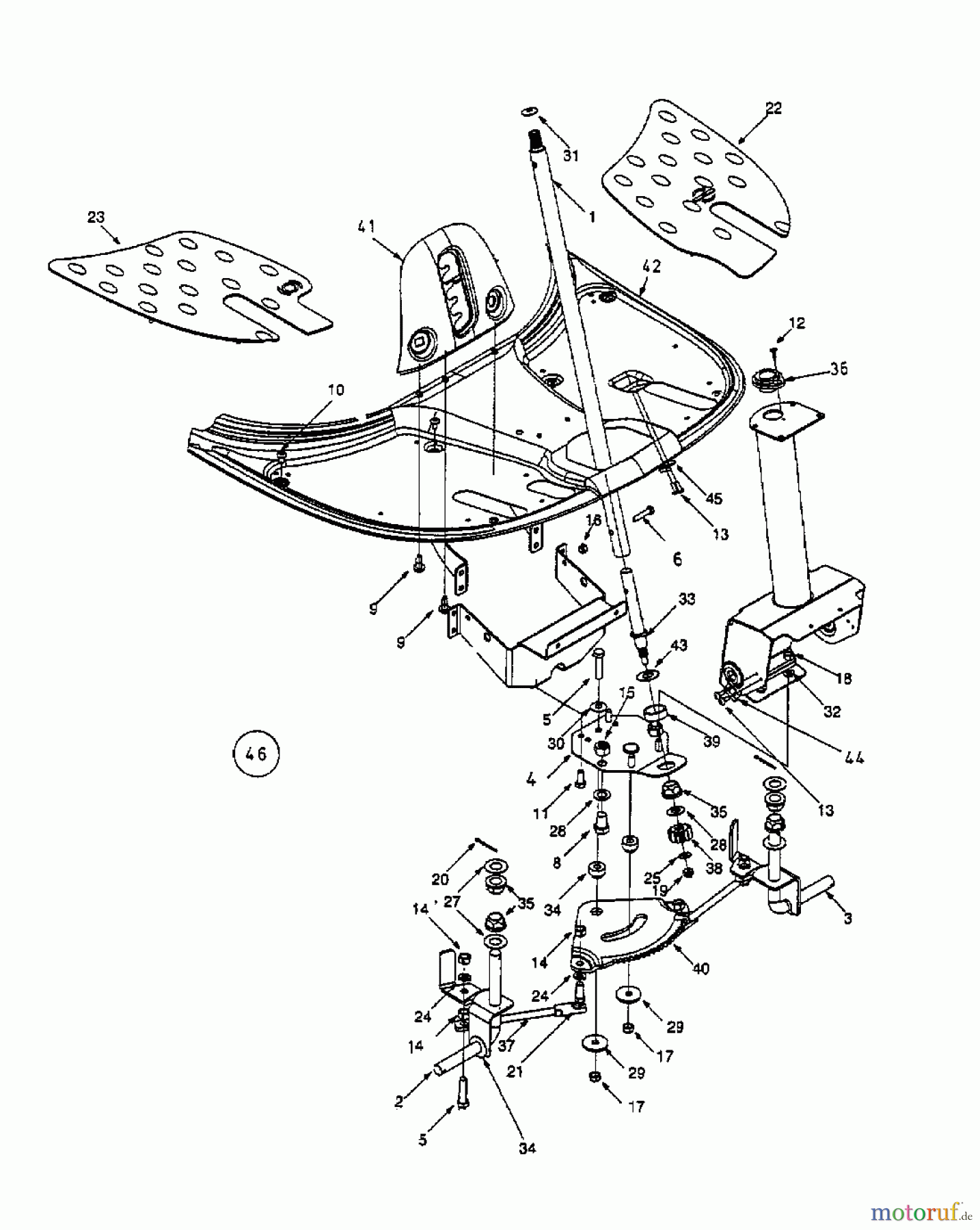  MTD Rasentraktoren Sprinto 13A-315-678  (2000) Lenkung, Vorderachse