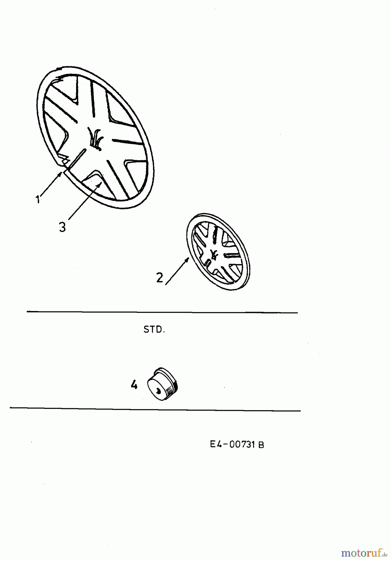 MTD Rasentraktoren Sprinto 13A-332-678 (2004) Radkappen