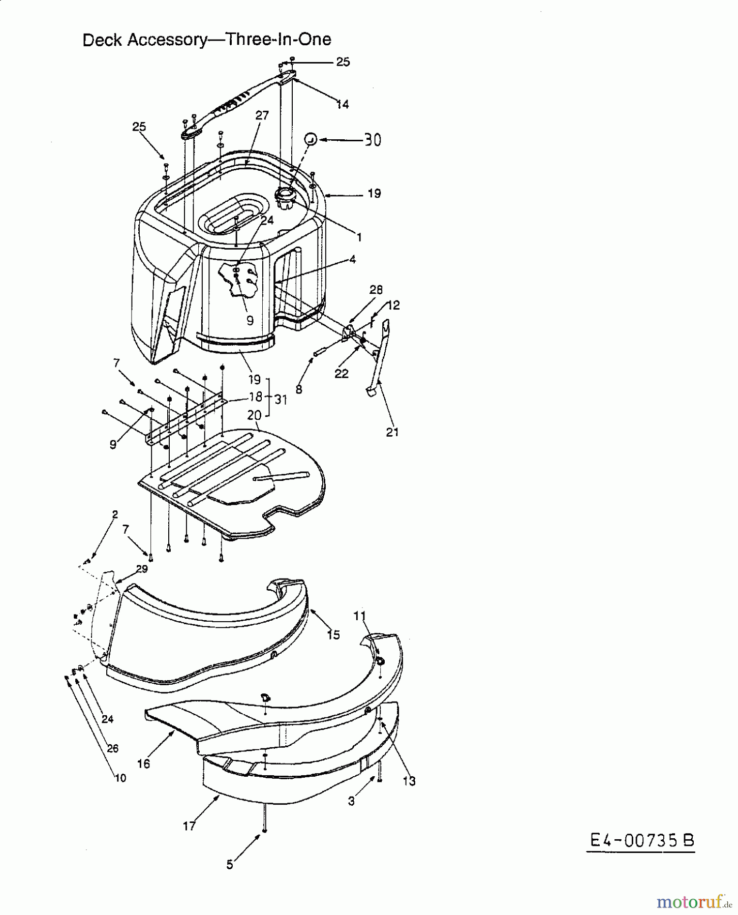 Lawnflite Rasentraktoren 503 13A-332-611 (2004) Grasfangkorb