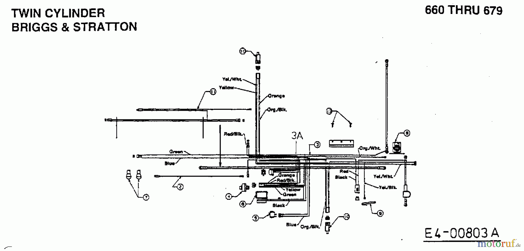  MTD Rasentraktoren B 155 13AP678G678  (2001) Schaltplan 2 Zylinder