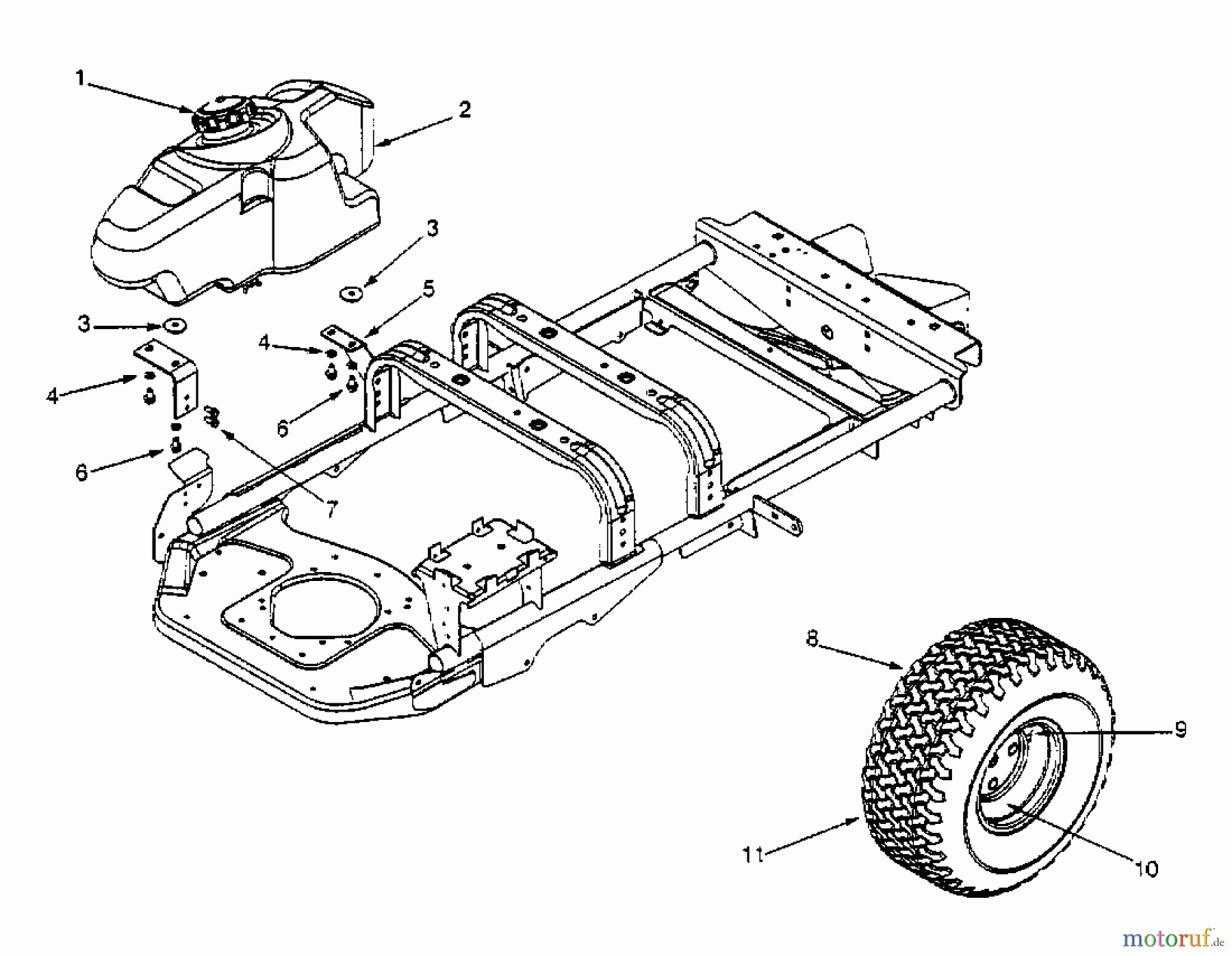 Cub Cadet Zero Turn Z 44 53AA1A5L603 (2000) Räder hinten