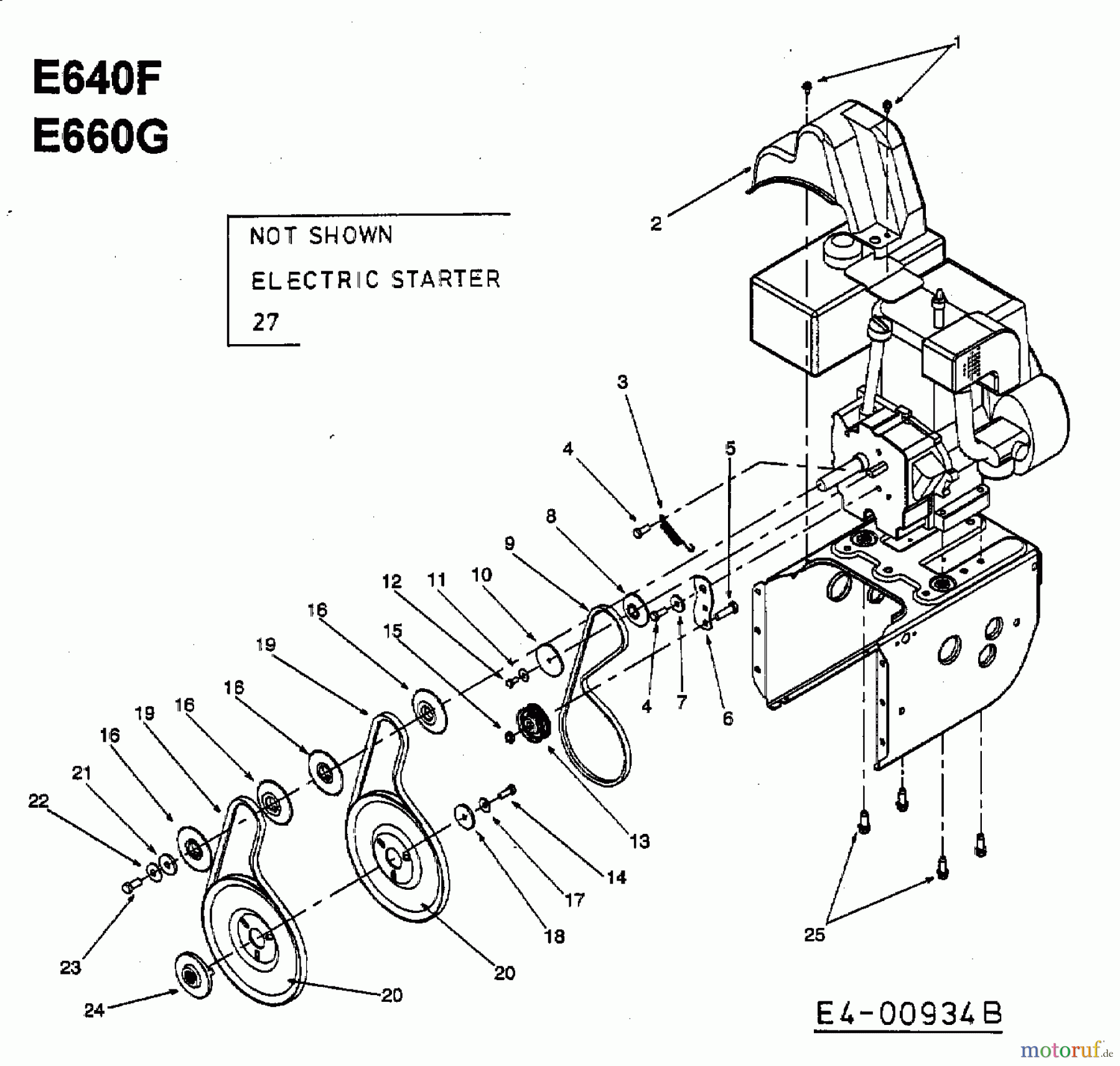  MTD Schneefräsen E 660 G 31BT660G678  (2003) Elektrostarter, Keilriemen