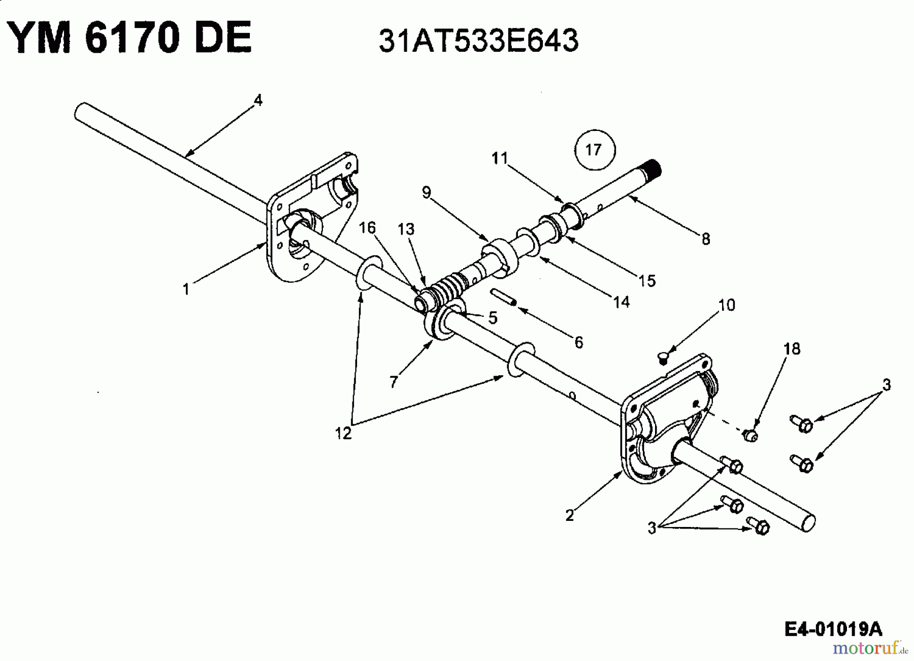 Yard-Man Schneefräsen E 533 E 31AE533E643  (1999) Schneckengetriebe