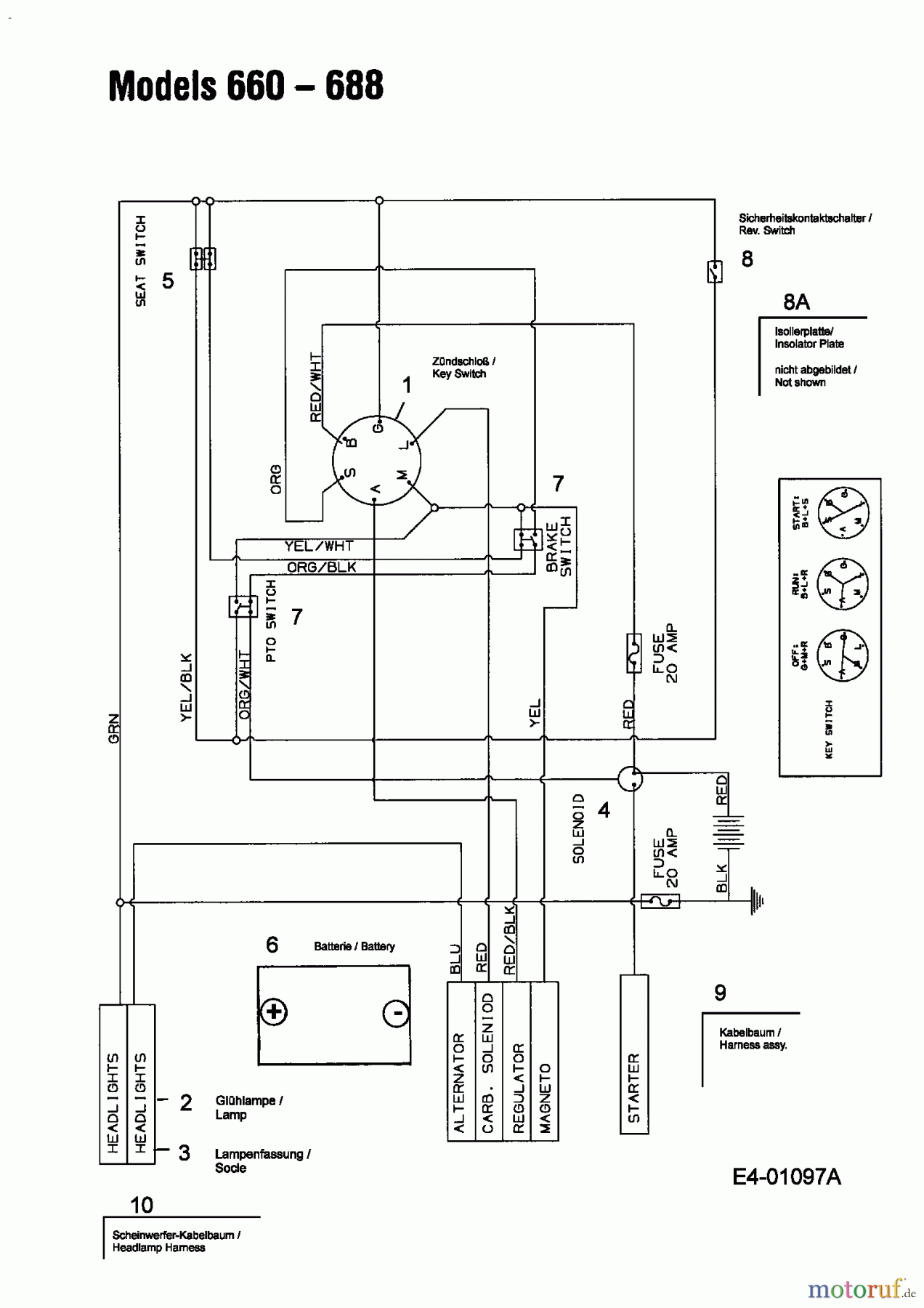  Mastercut Rasentraktoren VI 145/107 13AA685G659  (2003) Schaltplan