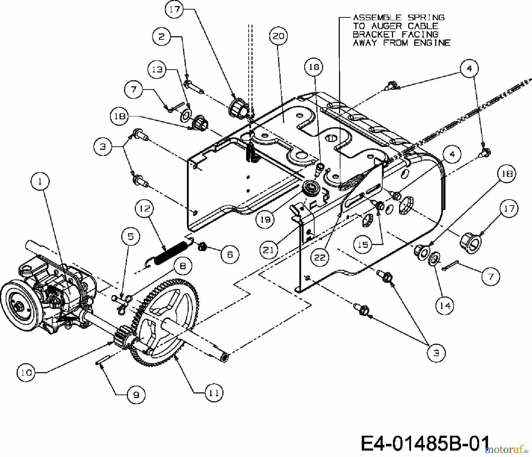 MTD Schneefräsen M 56 31B-32AD678  (2015) Getriebe