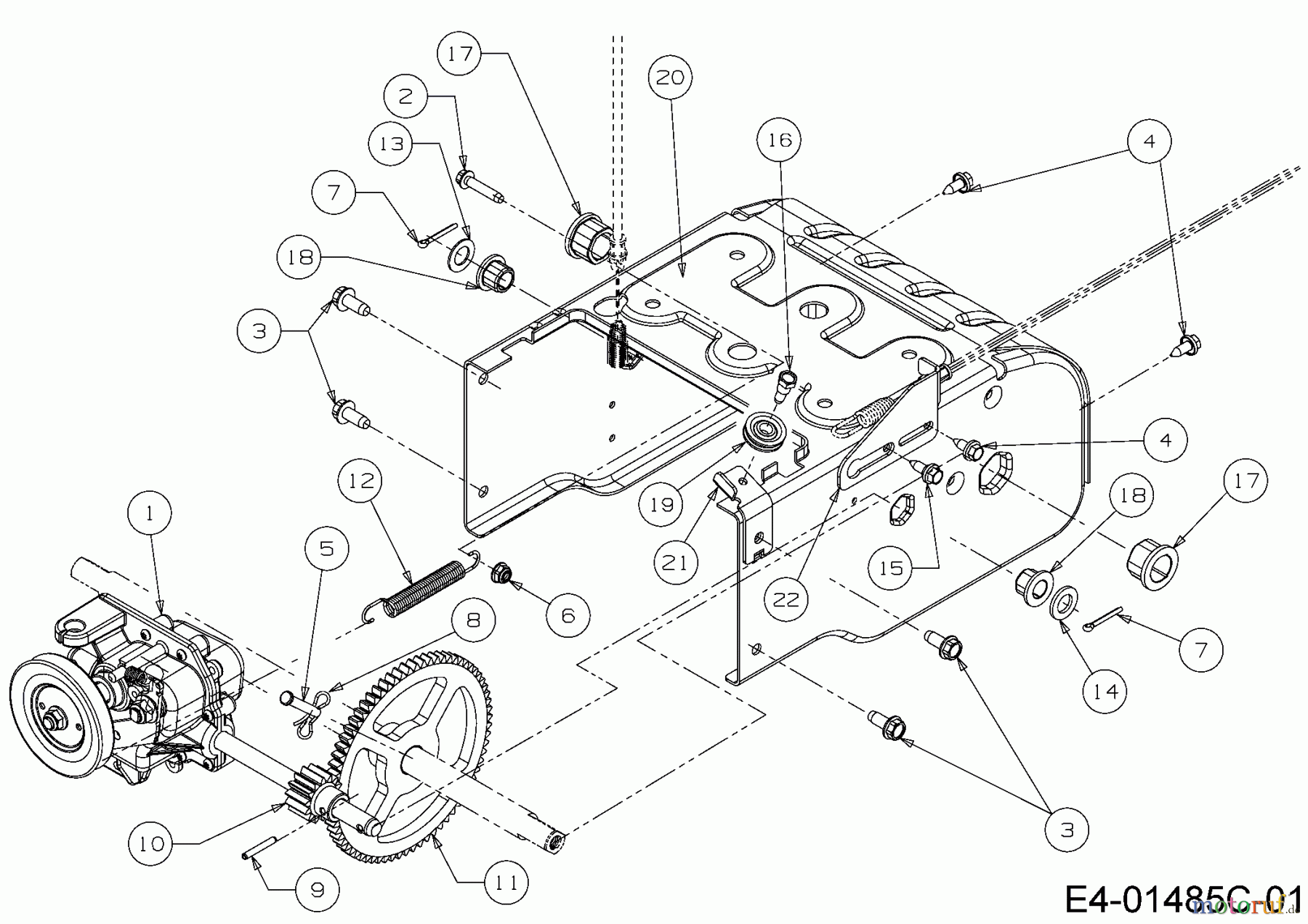 MTD Schneefräsen M 56 31B-32AD678  (2017) Getriebe