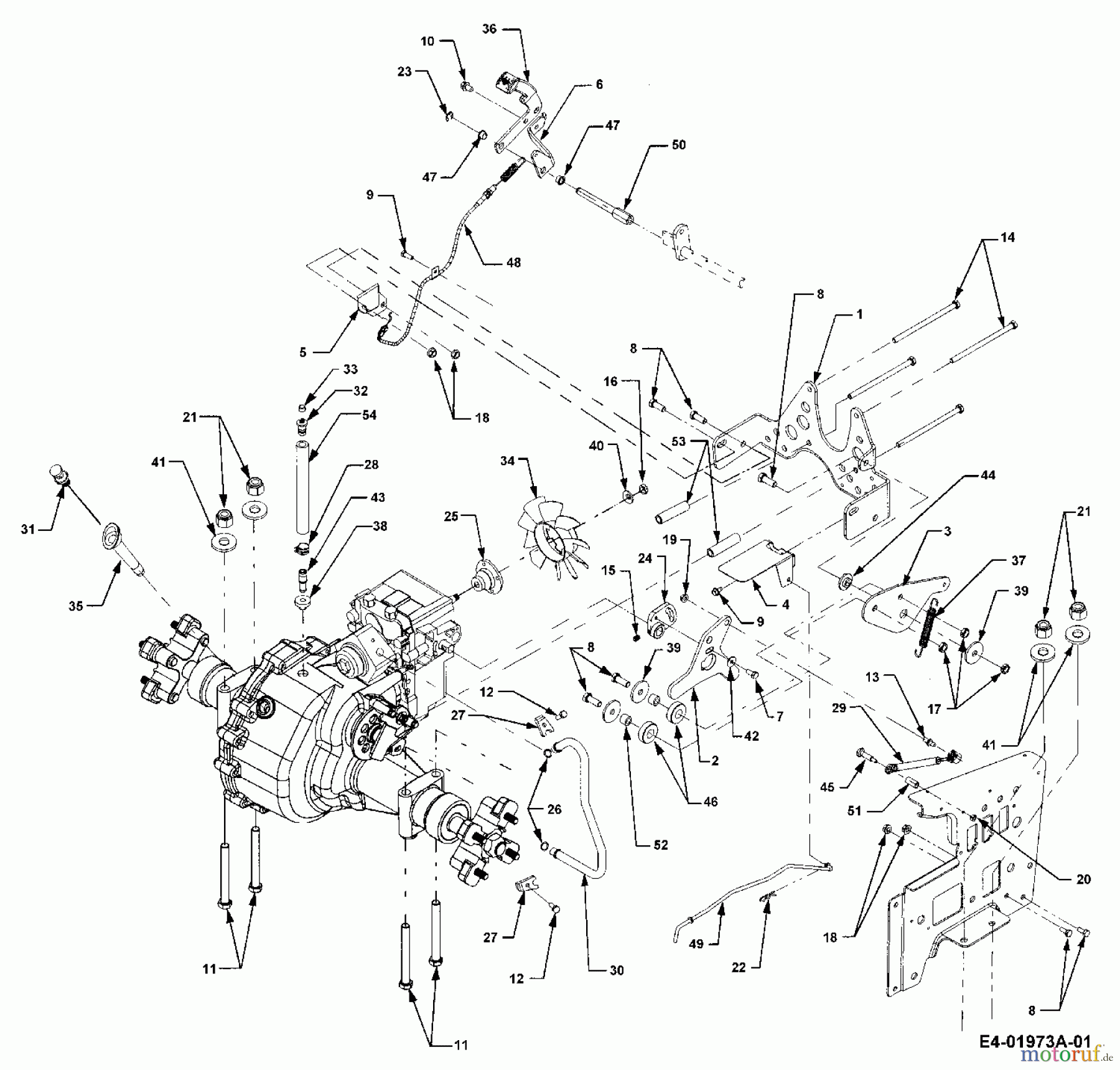 Cub Cadet Gartentraktoren HDS 3235 14A-676-603 (1999) Anbauteile Hinterachse