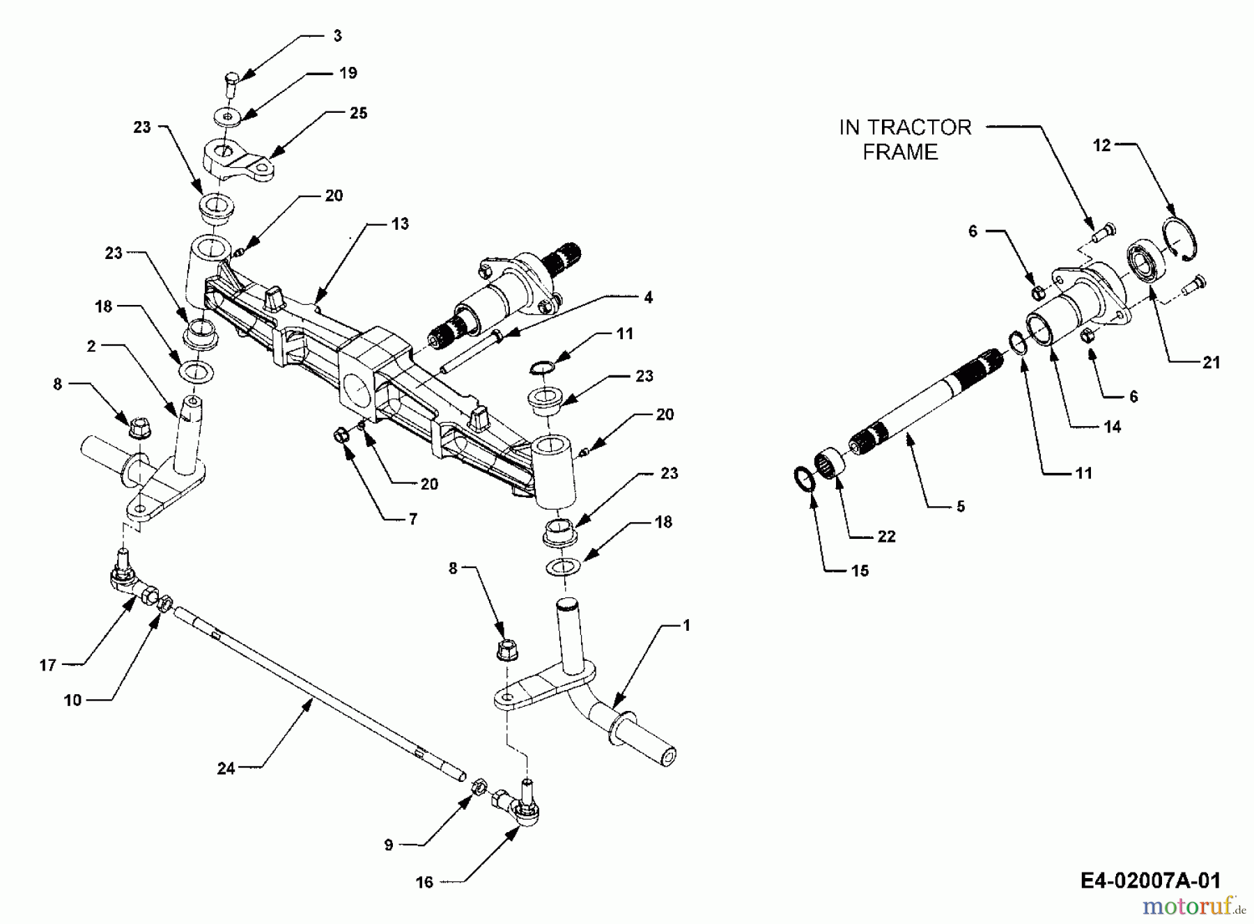  Cub Cadet Gartentraktoren HDS 3200 14A-652-603  (2001) Vorderachse