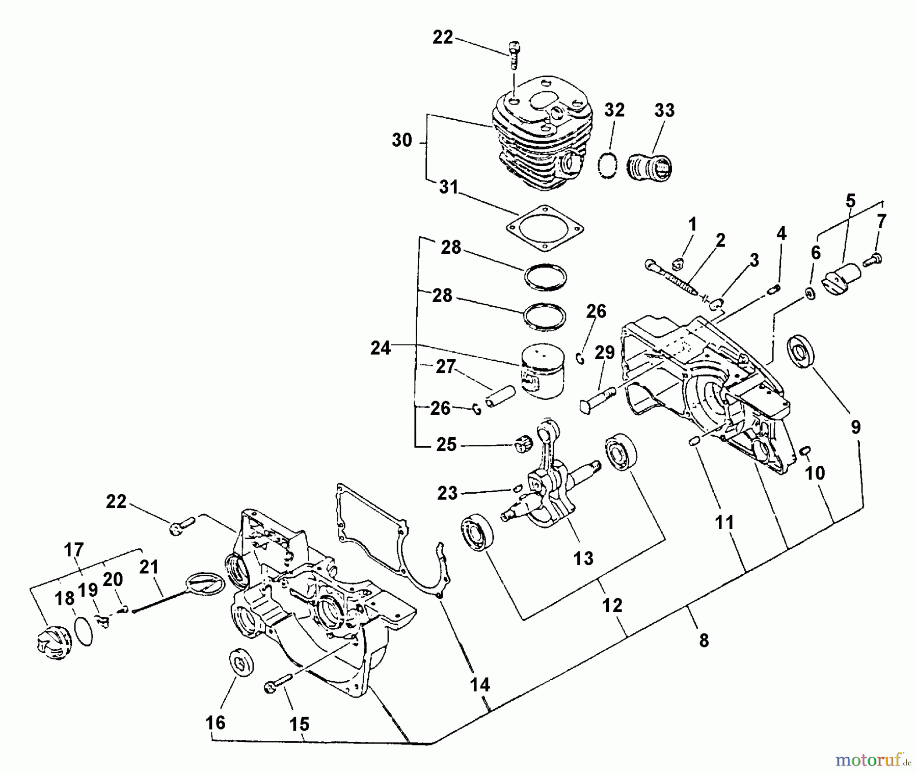  Echo Sägen, Kettensägen CS-5000 - Echo Chainsaw Crankcase, Engine