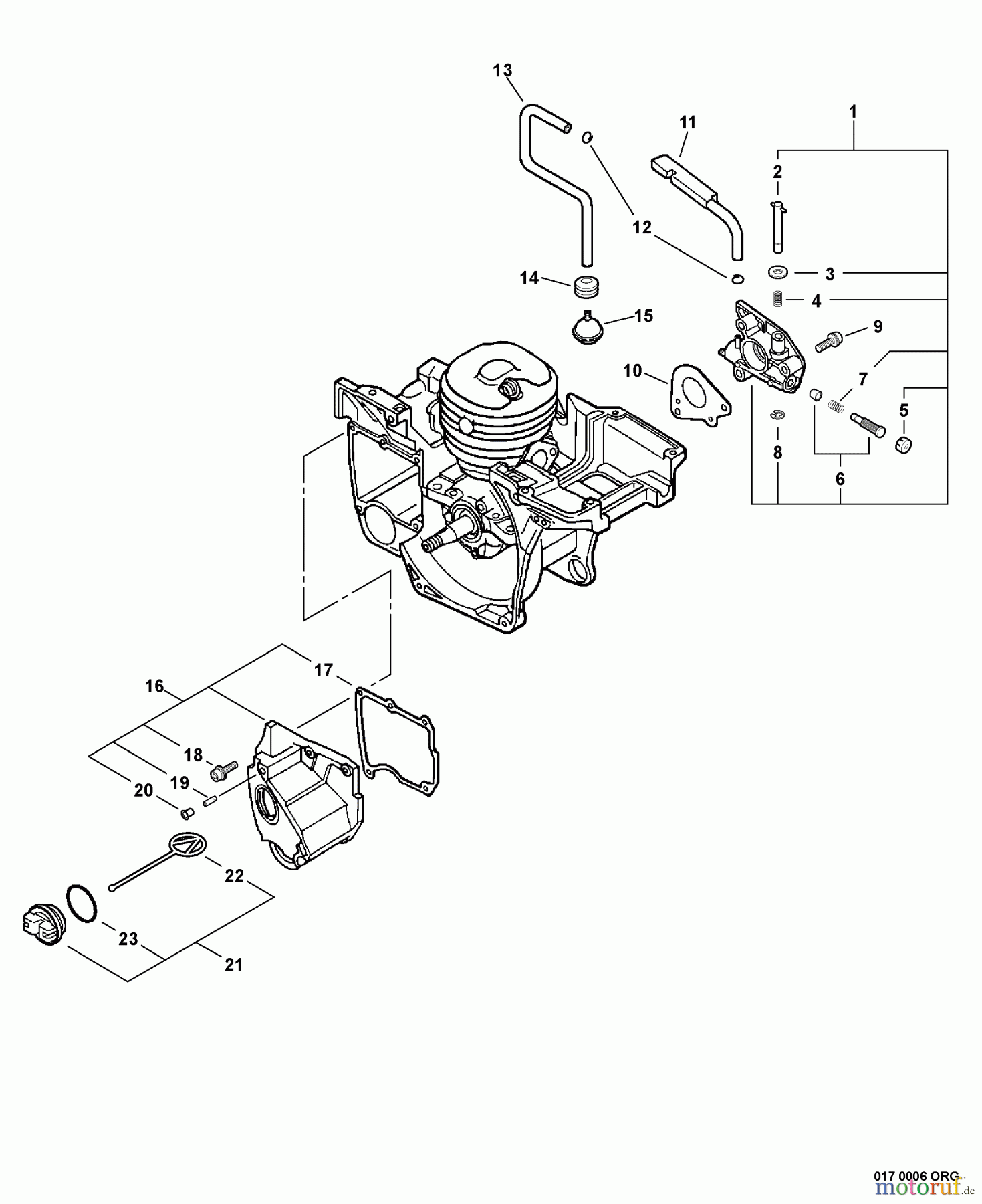  Echo Sägen, Kettensägen CS-530 - Echo Chainsaw, S/N: C02803001001 - C02803999999 Auto-Oiler, Oil Tank