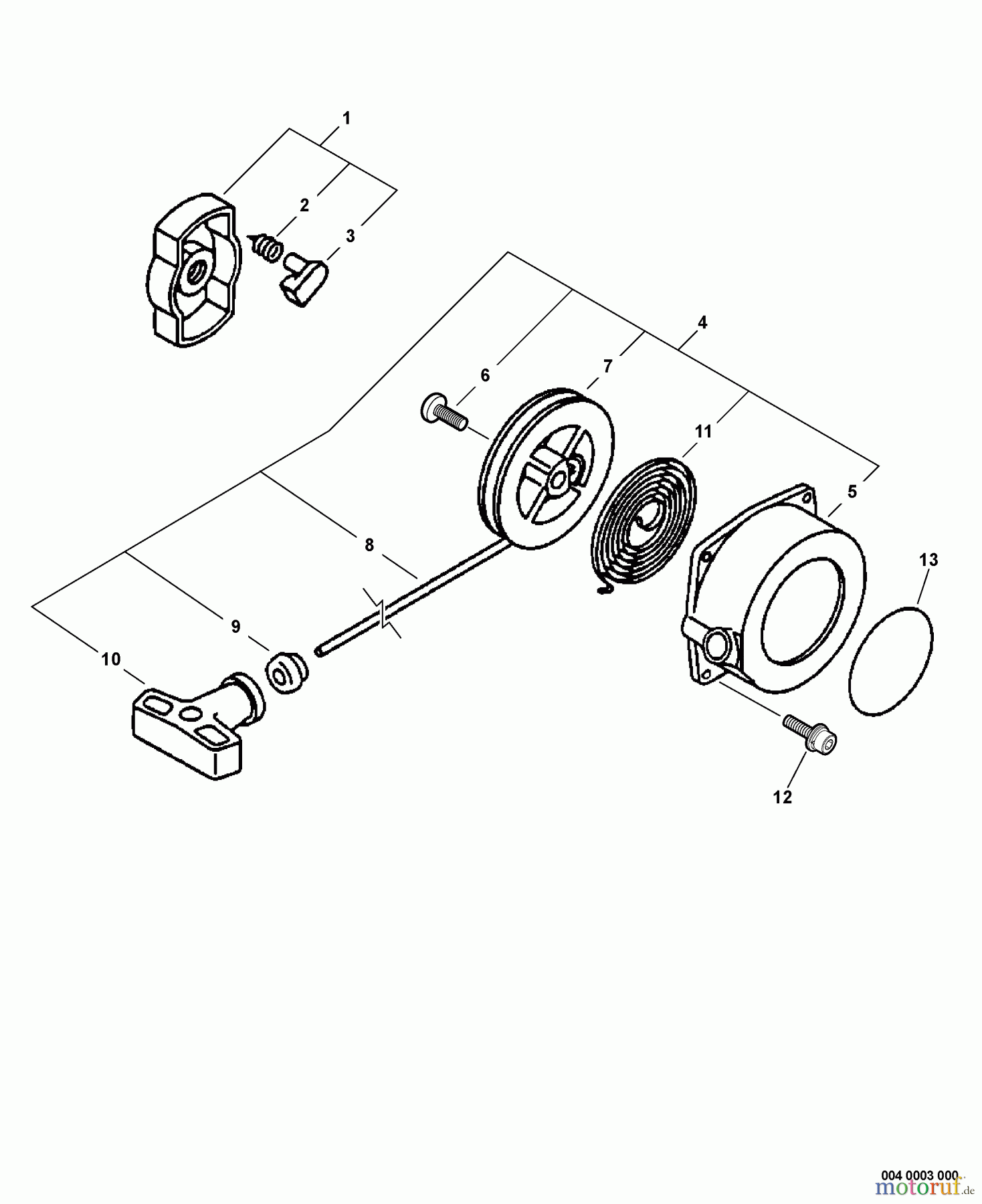  Echo Trimmer, Faden / Bürste GT-201R - Echo String Trimmer, S/N: 02001001 - 02999999 Starter -- Standard