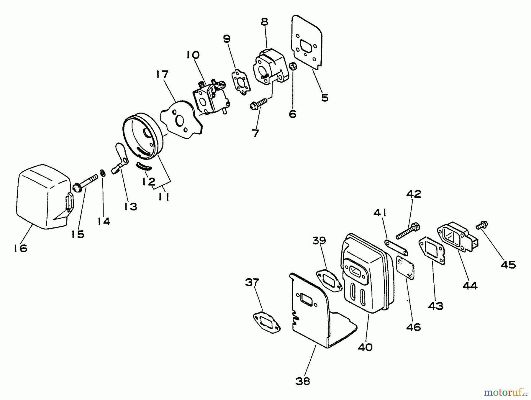  Echo Trimmer, Faden / Bürste GT-2100 - Echo String Trimmer Intake, Exhaust, Air Cleaner