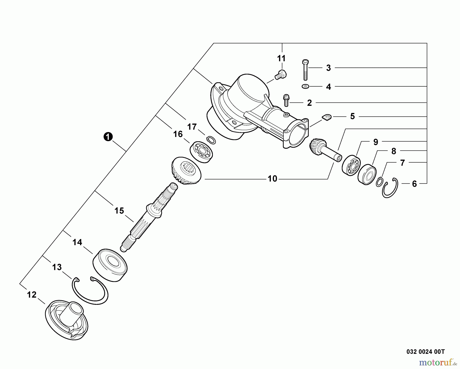  Echo Trimmer, Faden / Bürste SRM-266T - Echo String Trimmer, S/N: T42512001004 - T425121000002 Gear Case