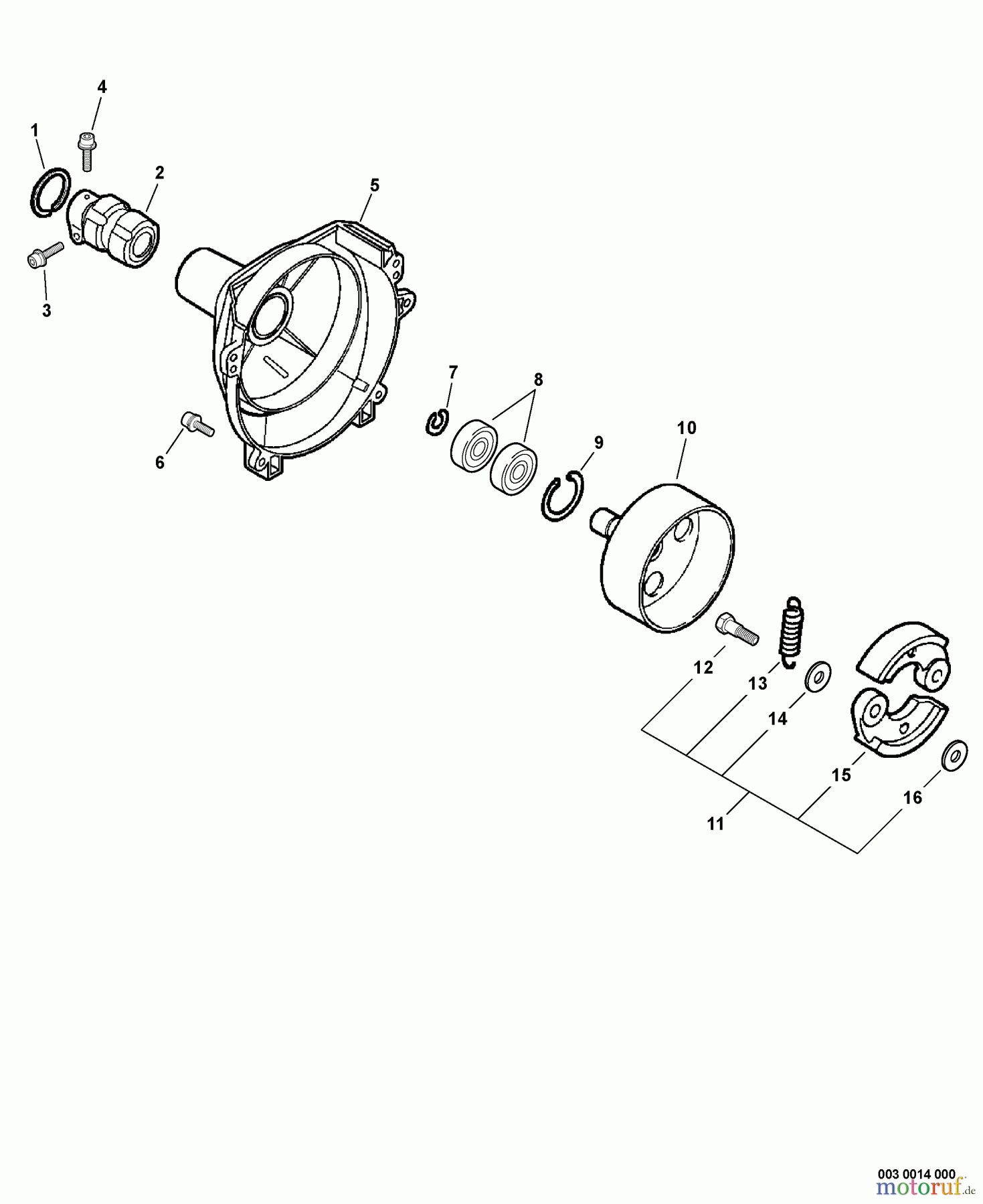 Echo Trimmer, Faden / Bürste SRM-400U - Echo String Trimmer/Brush Cutter, S/N:S16103004774 - S1610399999 Fan Cover, Clutch