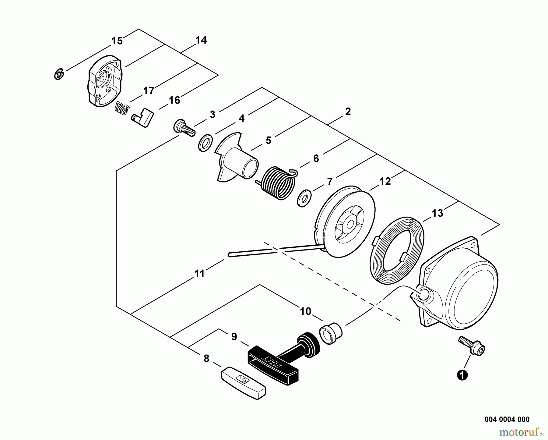  Echo Bläser / Sauger / Häcksler / Mulchgeräte	 PB-751H - Echo Back Pack Blower, S/N: 06001001 - 06999999 Starter  S/N: 06004537 - 06999999