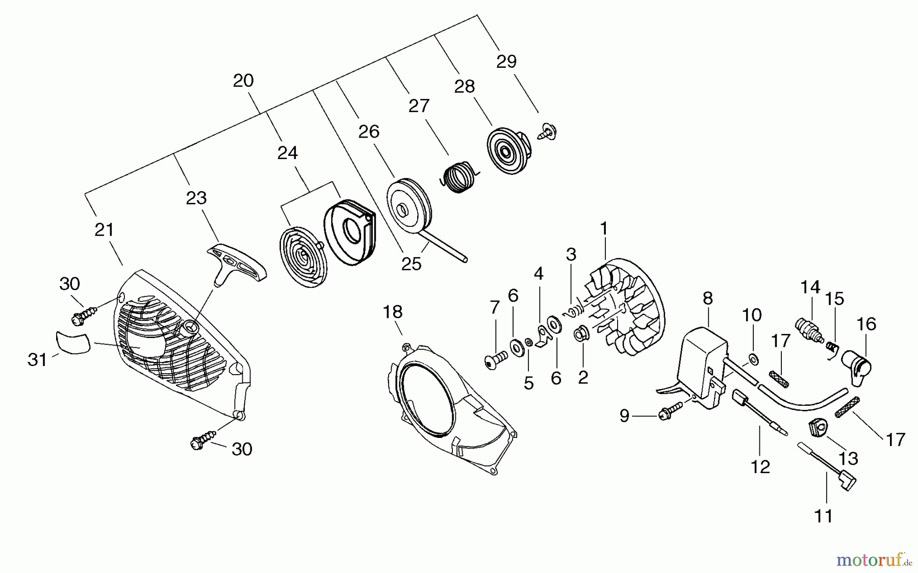 Echo Sägen, Kettensägen CS-350TES - Echo Chainsaw Starter, Magneto